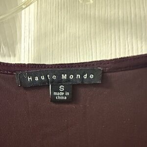 Haute Monde Deep Burgundy Blouse